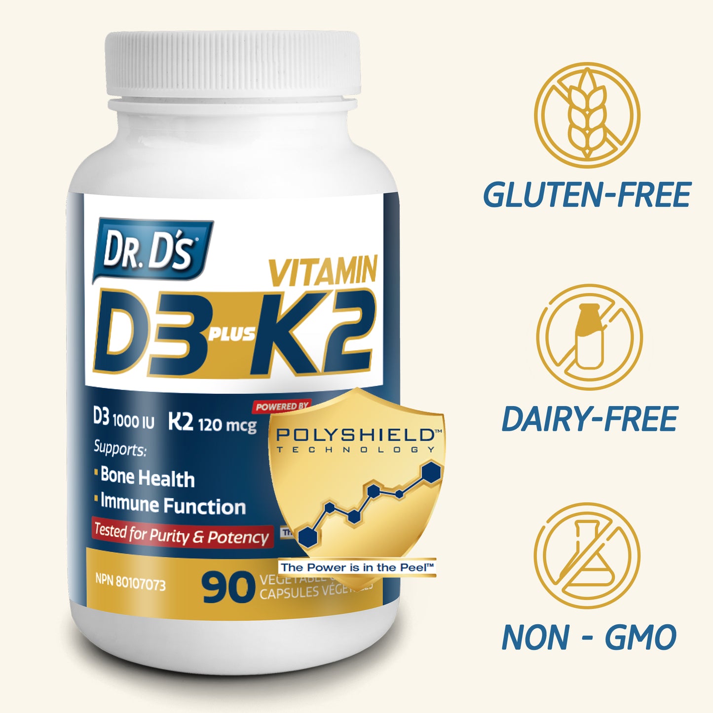 Dr. D's Vitamin D3 Plus K2 OUT OF STOCK