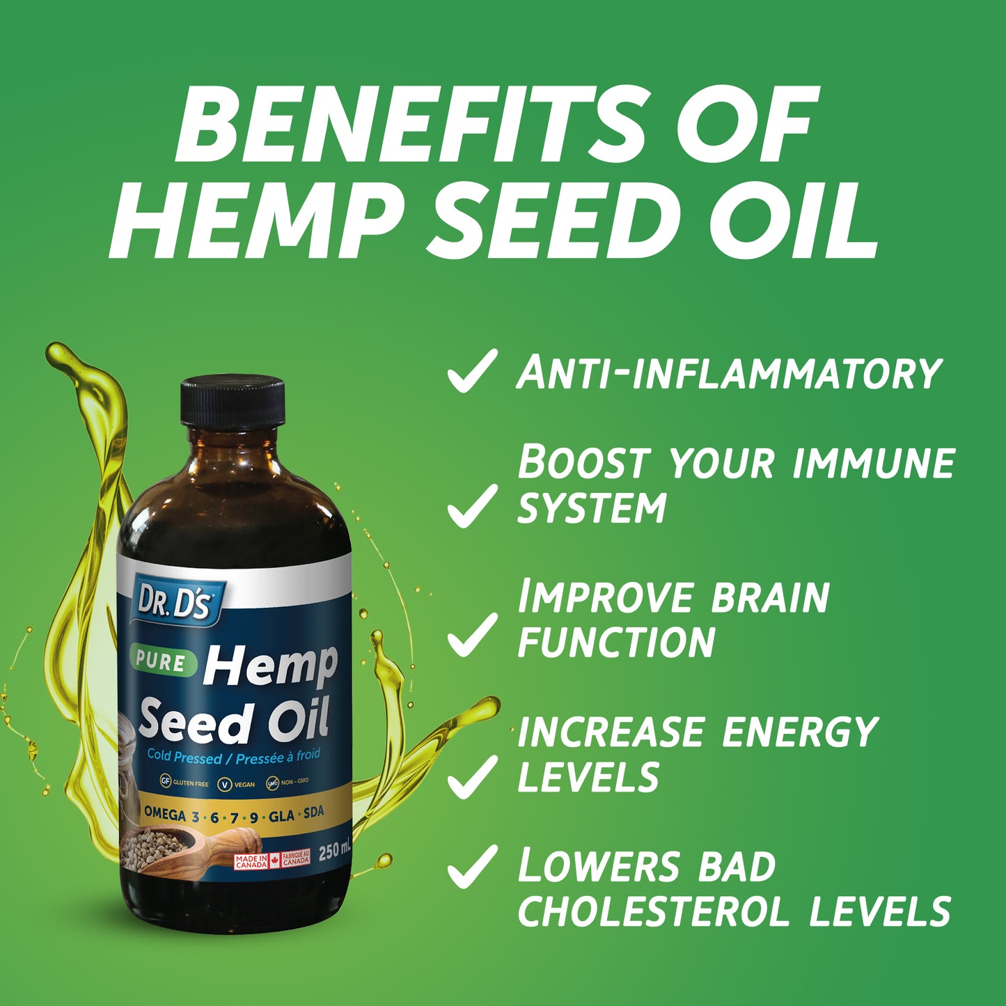 Dr. D's Pure Hemp Seed Oil